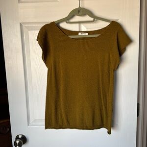Madewell yellow-green sweater tee - L